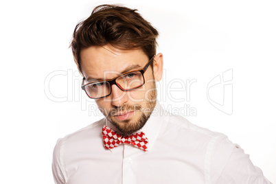 old-fashioned nerdy businessman