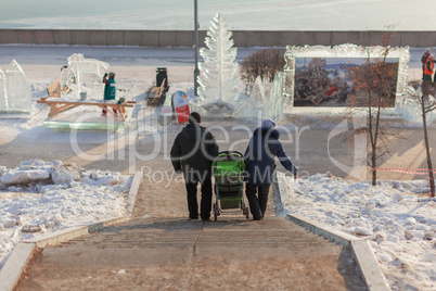 Festival "Magic ice of Siberia", Married couple with a children