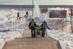 Festival "Magic ice of Siberia", Married couple with a children