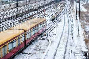 Snowy railroad