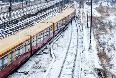 Snowy railroad