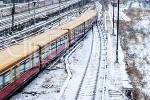 Snowy railroad