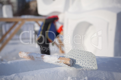 The tool for construction of snow sculptures