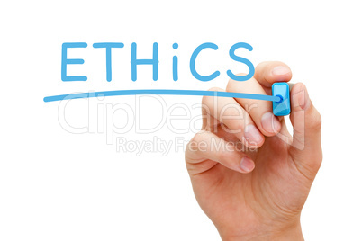 ethics blue marker