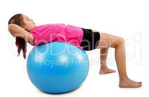 fitness exercises with blue ball