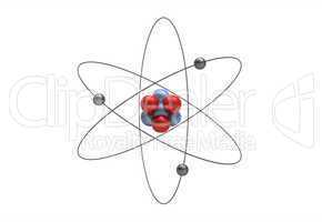 model of a lithium atom