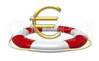 lifebuoy with euro sign