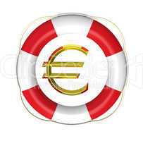 lifebuoy with euro sign