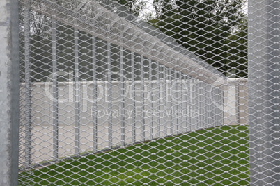 Metal mesh wire fence from a prison