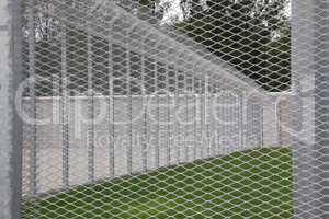 Metal mesh wire fence from a prison