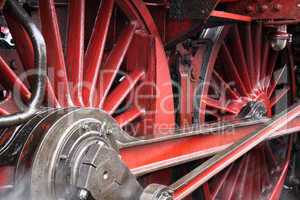 wheel of a locomotive