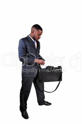 black man with briefcase