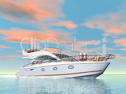quiet yacht - 3d render