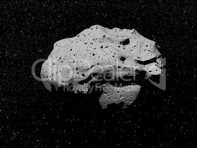 asteroid - 3d render