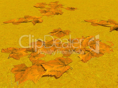 zen leaves - 3d render