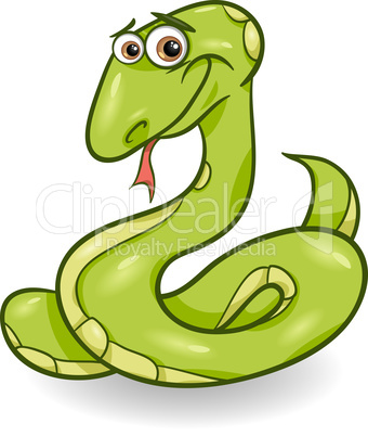 cute snake cartoon illustration