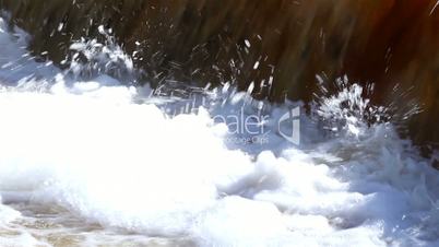Rushing of water on the dam