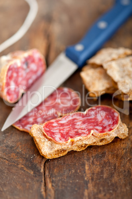 italian salame pressato pressed slicing