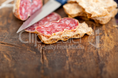 italian salame pressato pressed slicing