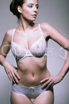 beautiful woman modeling lingerie