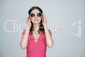 sexy woman in trendy sunglasses