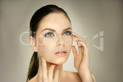 young woman with beautiful healthy face