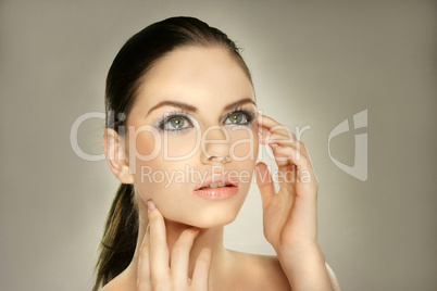 young woman with beautiful healthy face