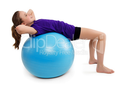 fitness exercises with blue ball