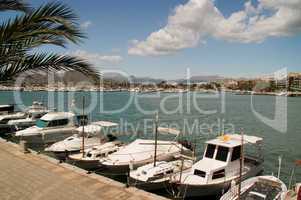 Steg, Fischerboot, Hafen, Anlegestelle, Anker, Motorboot, Kanal, Bucht, Alcudia, Mallorca,