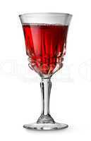Glass red wine