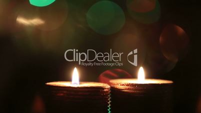 candle light with Xmas background