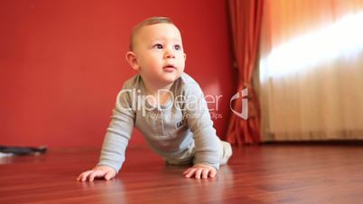 cute baby playing at home