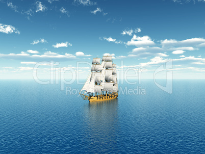 Segelschiff in der Ferne