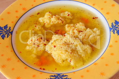 soup with dumplings