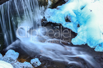 waterfall blue ice