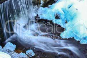 waterfall blue ice