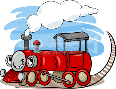 cartoon locomotive or engine character