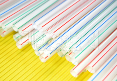 Paper drinking straws in colors