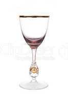 Rare antique wine glass, isolated on white