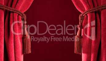 red theatre curtains