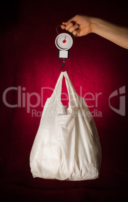 weigh scales and bag