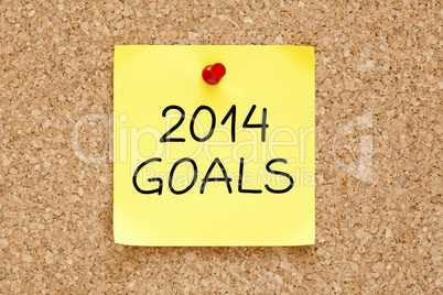 goals 2014 sticky note