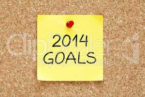 goals 2014 sticky note