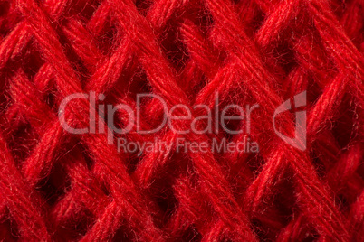 red yarn close up