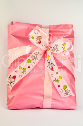 gift wrapped in pink