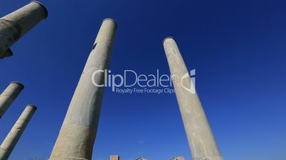 ruins columns and Gymnasium tilt shoot