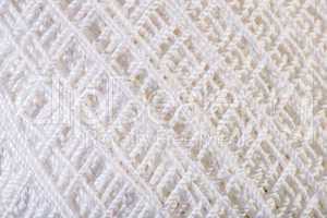 white yarn close up