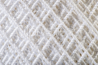 white yarn close up