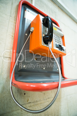 close up pay phone