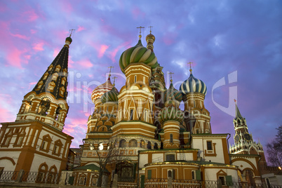 St. Basil church in Moscow, night view